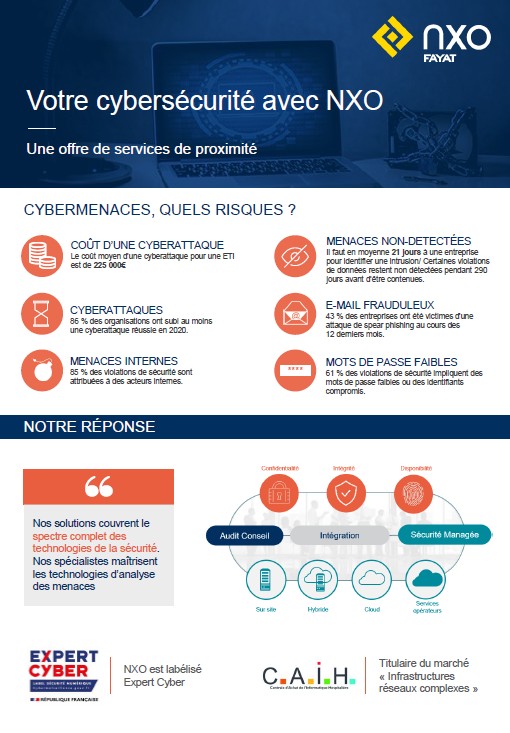 Brochure cybersécurité NXO 2025 cover